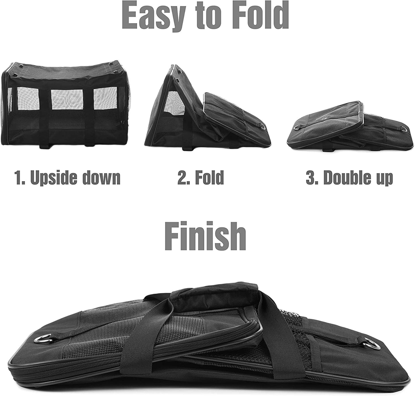 Scratchme Airline Approved Soft Sided Pet Travel Carrier - Collapsible, Durable Bag for Cats, Small Dogs, Kittens & Puppies (Medium) - Travel Safely & Comfortably with Your Pet!