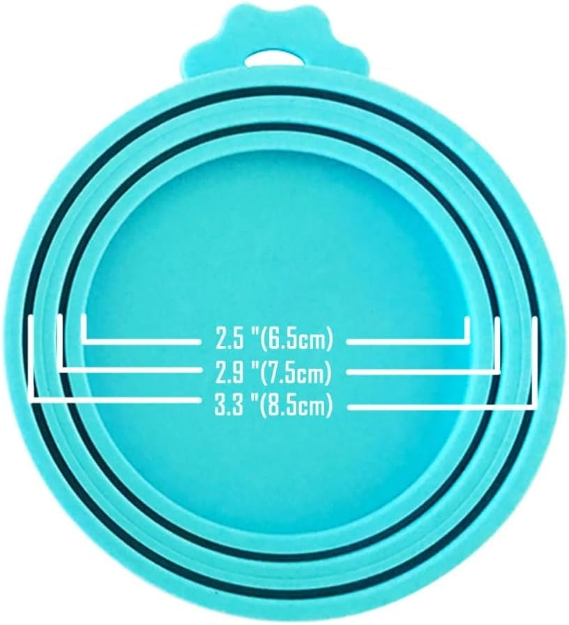 5 Pack Silicone Pet Food Can Covers - Universal BPA Free Lids for Dogs and Cats - Fits Most Standard Cans for Fresh Storage