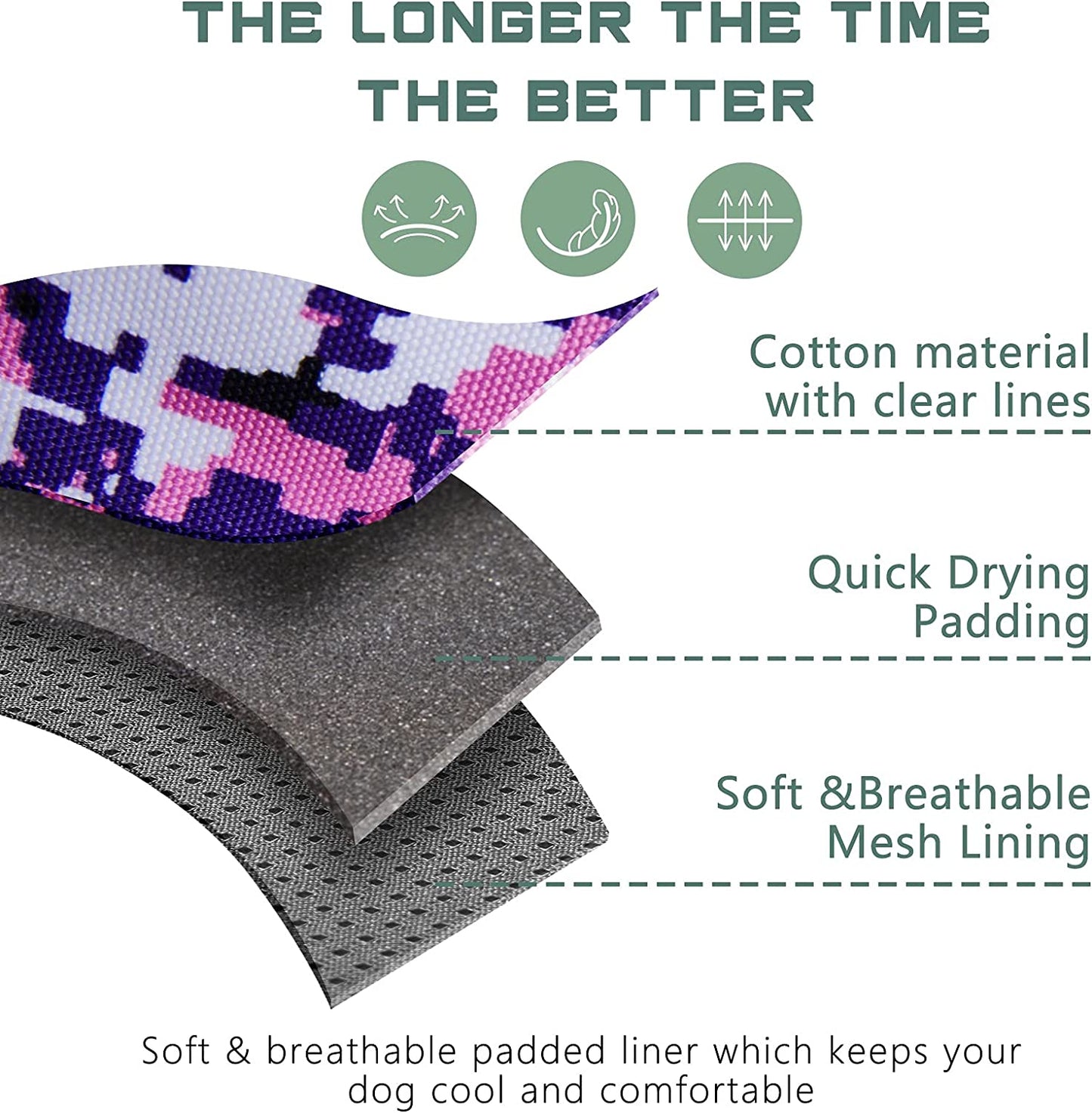 Ultimate No Pull Tactical Dog Harness for Large Dogs - Adjustable Reflective Vest with Handle in Stylish Purple Camo - Perfect for Training and Outdoor Adventures!