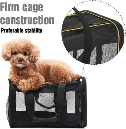 Scratchme Airline Approved Soft Sided Pet Travel Carrier - Collapsible, Durable Bag for Cats, Small Dogs, Kittens & Puppies (Medium) - Travel Safely & Comfortably with Your Pet!