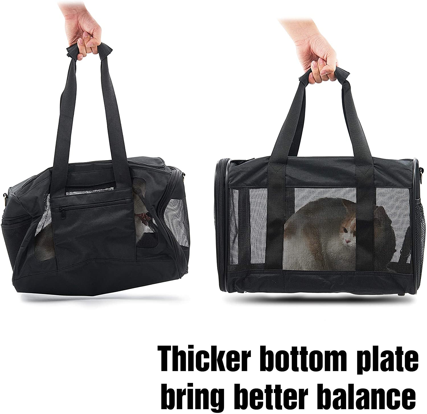 Scratchme Airline Approved Soft Sided Pet Travel Carrier - Collapsible, Durable Bag for Cats, Small Dogs, Kittens & Puppies (Medium) - Travel Safely & Comfortably with Your Pet!