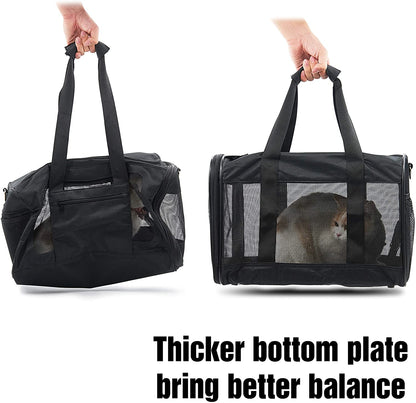 Scratchme Airline Approved Soft Sided Pet Travel Carrier - Collapsible, Durable Bag for Cats, Small Dogs, Kittens & Puppies (Medium) - Travel Safely & Comfortably with Your Pet!