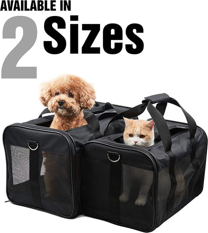 Scratchme Airline Approved Soft Sided Pet Travel Carrier - Collapsible, Durable Bag for Cats, Small Dogs, Kittens & Puppies (Medium) - Travel Safely & Comfortably with Your Pet!