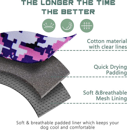 Ultimate No Pull Tactical Dog Harness for Large Dogs - Adjustable Reflective Vest with Handle in Stylish Purple Camo - Perfect for Training and Outdoor Adventures!